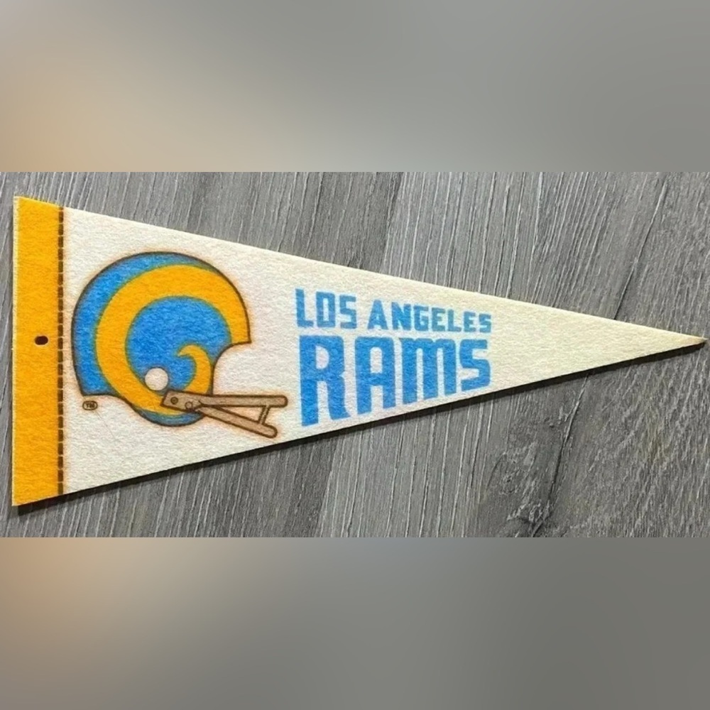 Vintage Los Angeles Rams NFL Mini Pennant 9x4 70’s 80’s 🏈